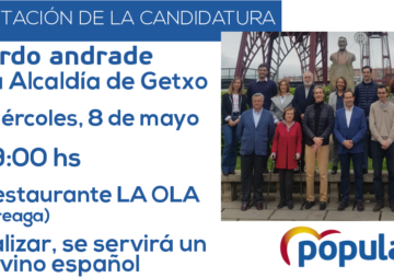 Presentación lista de candidatos para Getxo