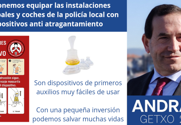 El PP de Getxo pide equipar todos los  edificios e instalaciones públicas con  dispositivos anti atragantamientos